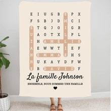 Charger l'image dans la galerie, Mots mêlés Poster personnalisée, Toile cadeau pour Famille, chien, chat, Ensemble, nous formons une famille