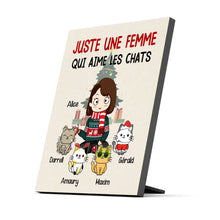 Charger l'image dans la galerie, Impression sur table personnalisée, TableTop Print Noël cadeau pour Maman Chat, Femme, Fille Qui Aime Les Chats