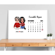 Charger l'image dans la galerie, Noël Cadeaux significatifs pour mari et femme, Calendrier Bloc Acrylique personnalisée pour les couples année ensemble