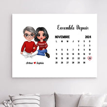 Charger l'image dans la galerie, Noël Cadeaux significatifs pour mari et femme, Calendrier Bloc Acrylique personnalisée pour les couples année ensemble