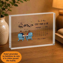 Charger l'image dans la galerie, Calendrier Bloc Acrylique personnalisé, Saint-Valentin Cadeaux pour couple, Famille, Toi & Moi