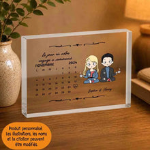 Charger l'image dans la galerie, Calendrier Bloc Acrylique personnalisé, Saint-Valentin Cadeaux pour couple, Famille, Le jour où notre voyage a commencé