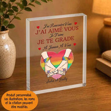 Charger l'image dans la galerie, Bloc Acrylique Calendrier personnalisé, Saint-Valentin Cadeaux pour couple, LGBT, Couple main dans la main