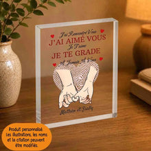 Charger l'image dans la galerie, Date d'anniversaire Bloc Acrylique Calendrier personnalisé, Saint-Valentin Cadeaux pour couple, Couple main dans la main