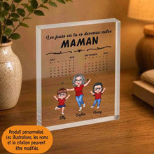 Charger l'image dans la galerie, Date d'anniversaire Calendrier Bloc Acrylique personnalisée, fête des mères, Le jour où tu es devenue ma maman