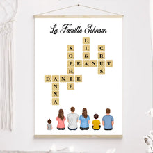 Charger l'image dans la galerie, Mots croisé Bloc Acrylique personnalisée Famille Nom, cadeau pour Famille, Maman at papa chien, chat