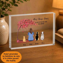 Charger l'image dans la galerie, Jusqu'à 3 animaux de compagnie, Bloc Acrylique personnalisée, Homme/Femme et animal de compagnie