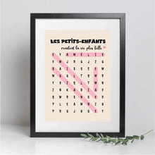 Charger l'image dans la galerie, Mots mêlés Plaid personnalisée, couverture cadeau pour mamie, papi, Les Petits-enfants rendent la vie plus belle