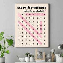 Charger l'image dans la galerie, Mots mêlés Plaid personnalisée, couverture cadeau pour mamie, papi, Les Petits-enfants rendent la vie plus belle