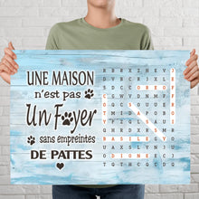 Charger l'image dans la galerie, Mots mêlés personnalisés pet noms, Toile cadeaux pour famille, maman et papa chiens, chat, Une maison n’est pas un foyer sans