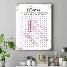 Charger l'image dans la galerie, Mots mêlés personnalisés plaid noms, couverture cadeau pour mamie, maman, Les mots ne suffisent pas pour dire à quel point tu es spéciale