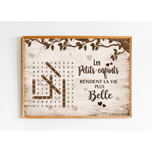 Charger l'image dans la galerie, Mots mêlés personnalisés enfants noms, Poster cadeaux pour mamie, maman, papa, papi, Petits-enfants rendent la vie plus belle