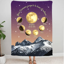 Charger l'image dans la galerie, Phase de lune personnalisés noms, Bloc Acrylique cadeau pour papa, papi, maman, mamie, Nous t’aimons jusqu’à la lune et retour