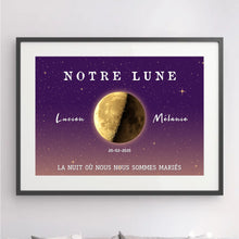 Charger l'image dans la galerie, Phase de lune personnalisés, Bloc Acrylique cadeaux pour couple, Saint-Valentin, La nuit où nous nous sommes mariés