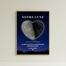 Charger l'image dans la galerie, Phase de lune personnalisés, Bloc Acrylique cadeaux pour couple, Saint-Valentin, La nuit où toi et moi sommes devenus nous