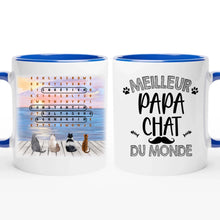 Charger l'image dans la galerie, Jusqu'à 6 chats, Mug mots mêlés personnalisés avec prénoms, tasse cadeau pour papa chat, Fête des Pères