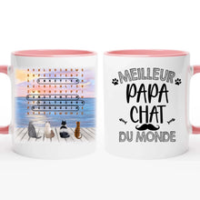Charger l'image dans la galerie, Jusqu'à 6 chats, Mug mots mêlés personnalisés avec prénoms, tasse cadeau pour papa chat, Fête des Pères