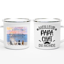 Charger l'image dans la galerie, Jusqu'à 6 chats, Mug mots mêlés personnalisés avec prénoms, tasse cadeau pour papa chat, Fête des Pères