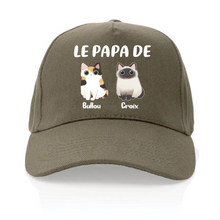 Charger l'image dans la galerie, Jusqu'à 4 chats, Casquette camionneur personnalisée papa, maman de chats, casquette homme, femme, cadeau de fête des pères, fête des mères