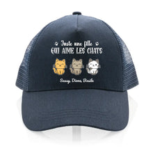 Charger l'image dans la galerie, Jusqu'à 4 chats, Casquette camionneur personnalisée maman de chat, cadeau pour femme, fête des mères, fille qui aime les chats