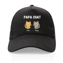 Charger l'image dans la galerie, Jusqu'à 4 chats, Casquette personnalisée papa, maman de chat, cadeau pour homme, femme, de fête des pères, fête des mères