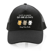 Charger l'image dans la galerie, Jusqu'à 4 chats, Casquette personnalisée papa de chat, cadeau pour homme, fête des pères, garçon qui aime les chats