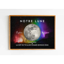 Charger l'image dans la galerie, Phase de lune personnalisés, Métal cadeaux pour LGBTQ couple, Saint-Valentin, La nuit où toi et moi sommes devenus nous