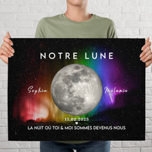 Charger l'image dans la galerie, Phase de lune personnalisés, Métal cadeaux pour LGBTQ couple, Saint-Valentin, La nuit où toi et moi sommes devenus nous