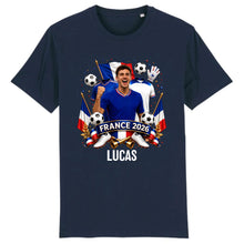 Charger l'image dans la galerie, Football T-Shirt personnalisés nom et photo, cadeau pour femme, homme, amateurs de football, world football cup 2026