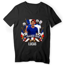 Charger l'image dans la galerie, Football T-Shirt personnalisés nom et photo, cadeau pour femme, homme, amateurs de football, world football cup 2026