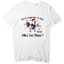 Charger l'image dans la galerie, Football France T-Shirt personnalisés nom et photo, cadeau pour femme, homme, dog, cat, horse, rabbit, coq