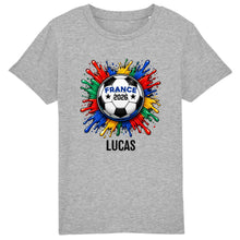 Charger l'image dans la galerie, Football 2026 T-Shirt Col V personnalisés nom et photo, cadeau pour femme, homme, amateurs de football, world football cup