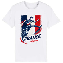 Charger l'image dans la galerie, France Football T-Shirt Col V personnalisés nom cadeau pour femme, homme, world football cup