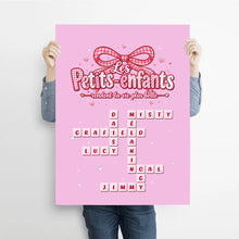 Charger l'image dans la galerie, Mots croisés personnalisés avec prénoms, Plaid cadeau pour mamie, grand-mère, fête des mères, Les petits-enfants rendent la vie plus belle