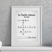 Charger l'image dans la galerie, Passe partout Mots Croisés Personnalisée avec Prénoms et Nom de Famille – Journal créé lors d'un moment précieux à jamais