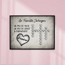 Charger l'image dans la galerie, Toile à suspendre Mots Croisés Personnalisée avec Prénoms et Nom de Famille, Cadeau pour Famille, énormément d’amour