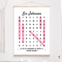Charger l'image dans la galerie, Mots mêlés Bloc Acrylique personnalisée, cadeau pour Famille, Là où les souvenirs se créent et l’amour grandit