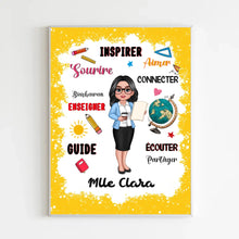 Charger l'image dans la galerie, Enseignante Toile à suspendre personnalisée, Cadeaux pour la fête des enseignants, Enseigner Aimer Inspirer Connecter