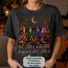 Charger l'image dans la galerie, T-Shirt Halloween Personnalisé Les Filles Resteront Toujours des Filles – Cadeau pour Meilleures Amies