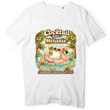 Charger l'image dans la galerie, T-Shirt Personnalisé Fantôme Cocktail Summerween avec Nom – Cadeau Famille, Halloween et Vacances d'Été