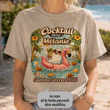 Charger l'image dans la galerie, T-Shirt Personnalisé Fantôme Cocktail Summerween avec Nom – Cadeau Famille, Halloween et Vacances d'Été