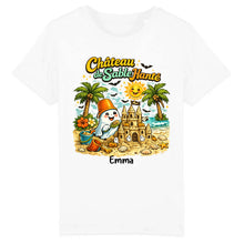Charger l'image dans la galerie, T-Shirt Summerween Fantôme Château de Sable Personnalisé avec Prénom – Cadeau Homme, Femme, Enfant