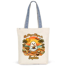 Charger l'image dans la galerie, Sac fourre-tout Summerween Fantôme Pique-Nique au Coucher du Soleil Personnalisé avec Prénom – Tote Bag Cadeau Homme et Femme