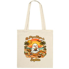Charger l'image dans la galerie, Sac fourre-tout Summerween Fantôme Pique-Nique au Coucher du Soleil Personnalisé avec Prénom – Tote Bag Cadeau Homme et Femme