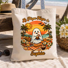 Charger l'image dans la galerie, Sac fourre-tout Summerween Fantôme Pique-Nique au Coucher du Soleil Personnalisé avec Prénom – Tote Bag Cadeau Homme et Femme