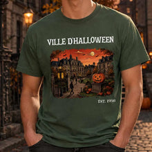 Charger l'image dans la galerie, T-Shirt Vintage Ville d'Halloween Université EST. Personnalisé avec Prénom – Cadeau Homme, Femme