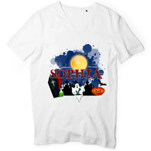 Charger l'image dans la galerie, T-Shirt Halloween Fantôme Personnalisé avec Prénom – Cadeau Homme, Femme et Enfant