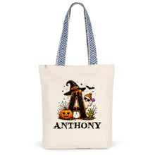 Charger l'image dans la galerie, Sac fourre-tout Halloween Fantôme et Bonbons Personnalisé avec Prénom – Tote Bag Cadeau Homme, Femme et Enfant