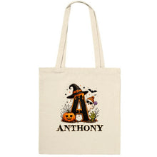 Charger l'image dans la galerie, Sac fourre-tout Halloween Fantôme et Bonbons Personnalisé avec Prénom – Tote Bag Cadeau Homme, Femme et Enfant