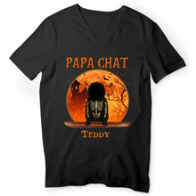 Charger l'image dans la galerie, T-Shirt Halloween Personnalisé avec Photo et Prénom de Chien, Chat ou Lapin – Cadeau pour Papa et Maman